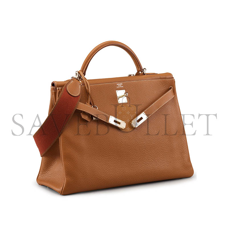 HERMÈS MASTER A GOLD CLEMENCE LEATHER AMAZON RETOURNE KELLY 40 BAG (40*28*15cm)